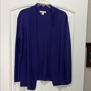 Coldwater Creek Deep Purple Open Cardigan